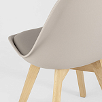 Стул с основой из пластика и мягким сиденьем Arvika Beige варинант исполнения - 6 | Loft Concept в Сочи