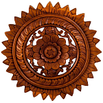 Панно из дерева круглое Flower Panel With Trees варинант исполнения - 1 | Loft Concept в Сочи