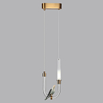 Подвесной светильник с декоративной фигуркой птицы на прозрачной изогнутой трубке Ganthea варинант исполнения - 4 | Loft Concept в Сочи