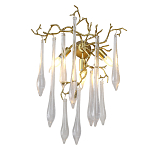 Бра с декором в виде ветвей и стеклянных подвесок в форме капель Droplet Chandelier варинант исполнения - 2 | Loft Concept в Сочи