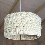 Вязаный шерстяной светильник Knitted wool lamp Cylinder варинант исполнения - 2 | Loft Concept в Сочи