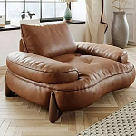 Кресло кожаное с деревянным каркасом Medieval Furniture варинант исполнения - 4 | Loft Concept в Сочи