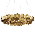 Люстра круглая из многослойных золотых дисков Metal Disc Chandelier варинант исполнения - 5 | Loft Concept в Сочи