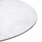Круглый обеденный стол с белой мраморной столешницей White Tabletop on Black Base варинант исполнения - 6 | Loft Concept в Сочи