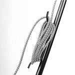 Торшер в виде прожектора с круглым тканевым абажуром на треноге черного цвета Radiance Éclat варинант исполнения - 7 | Loft Concept в Сочи