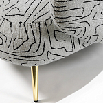 Кресло мягкое с принтом на золотистых ножках Onlooker варинант исполнения - 2 | Loft Concept в Сочи