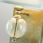 Бра со стеклянным шарообразным декором с пузырьками и бежевым абажуром Feiss варинант исполнения - 3 | Loft Concept в Сочи