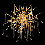 Бра с лучеобразным основанием и подвесками из прозрачного стекла в виде длинных капель Droplet Chandelier варинант исполнения - 2 | Loft Concept в Сочи