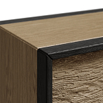 ТВ тумба 2 двери и 2 ящика с подсветкой на рельефном фасаде Warm Industrial варинант исполнения - 6 | Loft Concept в Сочи