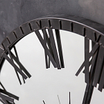 Часы настенные зеркальные с чёрным металлическим циферблатом Mirror Tower Clock варинант исполнения - 4 | Loft Concept в Сочи