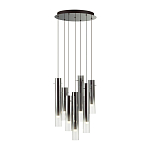 Люстра каскадная с 7-ю цилиндрическими плафонами из стекла Luminous Cylinders варинант исполнения - 2 | Loft Concept в Сочи
