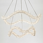 Двухъярусная кольцевая люстра с хрустальным декором Gilbertine Crystal Wavy Ring Chandelier варинант исполнения - 3 | Loft Concept в Сочи