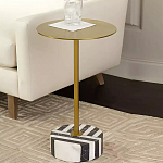 Дизайнерский журнальный стол с круглой столешницей на чёрно-белом основании Muruv варинант исполнения - 2 | Loft Concept в Сочи