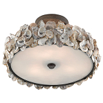 Потолочный светильник круглый с абажуром из устричных раковин Sea Ravens варинант исполнения - 3 | Loft Concept в Сочи