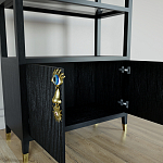 Стеллаж со стеклянными полками Elsa Dreams Black варинант исполнения - 2 | Loft Concept в Сочи