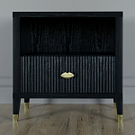Прикроватная тумбочка с полкой Elsa Dreams Black варинант исполнения - 5 | Loft Concept в Сочи