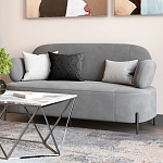 Диван в велюровой обивке серого цвета COLOR BLOCK варинант исполнения - 8 | Loft Concept в Сочи