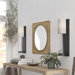 Бра на прозрачном штативе с тканевым абажуром в форме цилиндра Conciseness варинант исполнения - 5 | Loft Concept в Сочи