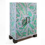 Премиальный Шкаф Defoliation двухстворчатый роспись зеленые листья  варинант исполнения - 1 | Loft Concept в Сочи