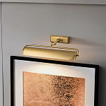 Светильник для картин цвета состаренная латунь с широким плафоном на прямоугольном основании Elstead Lighting варинант исполнения - 12 | Loft Concept в Сочи