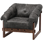 Кресло Duncan винтажная черная кожа варинант исполнения - 2 | Loft Concept в Сочи