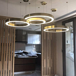 Люстра Light Ring Horizontal Латунь варинант исполнения - 3 | Loft Concept в Сочи