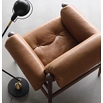 Кресло с деревянным каркасом и обивкой из натуральной кожи Medieval Furniture варинант исполнения - 5 | Loft Concept в Сочи