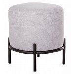 Круглый пуф на металлических ножках с обивкой из рогожки Casey Poof варинант исполнения - 2 | Loft Concept в Сочи