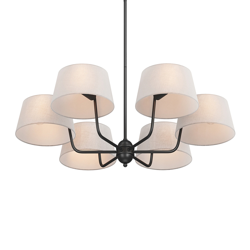 Люстра подвесная Modesto Е14 Латунь Черный Бежевый в Сочи | Loft Concept 