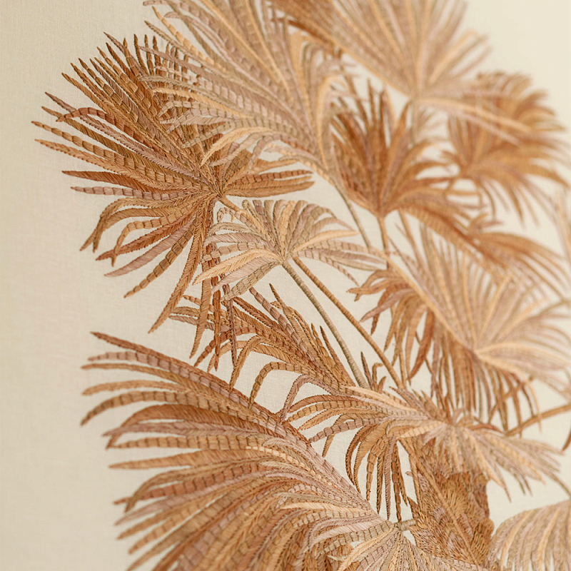Обои с вышивкой ручной работы Deco Palms Raffia on linen Обои с вышивкой ручной работы Deco Palms Raffia on linen в Сочи | Loft Concept