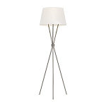 Торшер на трех тонких перекрещенных ножках с белым конусным абажуром из льна Feiss варинант исполнения - 5 | Loft Concept в Сочи
