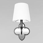 Бра с белым текстильным абажуром и декоративным основанием в виде четырехлистника с зеркальной вставкой Vitorino варинант исполнения - 12 | Loft Concept в Сочи