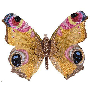 Картина “Yellow Bedazzled Butterfly Cut Out”