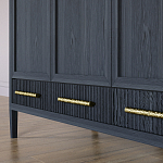 Большой Шкаф Primo Черный дуб с 3 дверьми и 3 выдвижными ящиками варинант исполнения - 5 | Loft Concept в Сочи