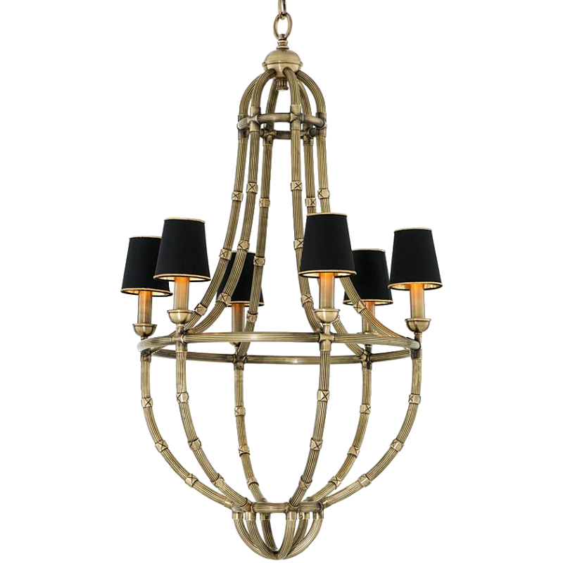 Люстра Chandelier Moreaux L Латунь Черный в Сочи | Loft Concept 