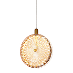 Подвесной светильник с плафоном из рельефного стекла Peony Glass Bronze  варинант исполнения - 4 | Loft Concept в Сочи