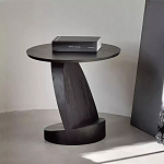 Дизайнерский журнальный столик чёрный с круглой столешницей Arycy варинант исполнения - 5 | Loft Concept в Сочи