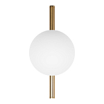 Бра с золотым основанием и белым плафоном в форме шара Bubble варинант исполнения - 4 | Loft Concept в Сочи