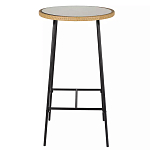 Барный столик с круглой плетеной столешницей Wicker Table Top варинант исполнения - 1 | Loft Concept в Сочи