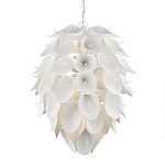 Люстра белая каплевидной формы из цветков лилии White Natural Lines варинант исполнения - 1 | Loft Concept в Сочи