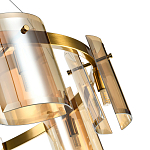 Люстра светодиодная с 8-ю цилиндрическими плафонами янтарного цвета из стекла и стали Andrea Сhandelier Amber варинант исполнения - 5 | Loft Concept в Сочи