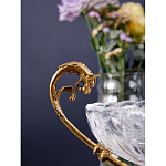 Чаша из прозрачного рельефного стекла на бронзовой подставке Eden Garden варинант исполнения - 3 | Loft Concept в Сочи