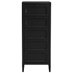 Комод узкий с 5-ю ящиками черный Silva Black Chest of Drawers варинант исполнения - 1 | Loft Concept в Сочи