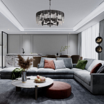 Люстра круглая из матового черного металла с подвесками из прозрачных стеклянных трубок Noir Tubes варинант исполнения - 12 | Loft Concept в Сочи