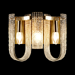 Бра с металлическим основанием золотого цвета и хрустальными подвесками Textured Glass варинант исполнения - 1 | Loft Concept в Сочи