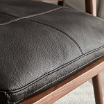 Кресло c каркасом из массива дерева и мягкой кожаной обивкой Walnut Armchair варинант исполнения - 7 | Loft Concept в Сочи