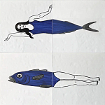 Плитка с узором Рыба пловчиха варинант исполнения - 2 | Loft Concept в Сочи