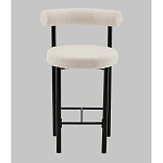 Стул полубарный Floreo букле молочный варинант исполнения - 4 | Loft Concept в Сочи