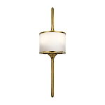 Бра вертикальное с белым полукруглым плафоном и длинным стержнем S Kichler варинант исполнения - 1 | Loft Concept в Сочи