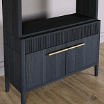 Стеллаж Primo с ящиками Черный дуб  варинант исполнения - 3 | Loft Concept в Сочи